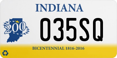 IN license plate 035SQ