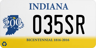 IN license plate 035SR