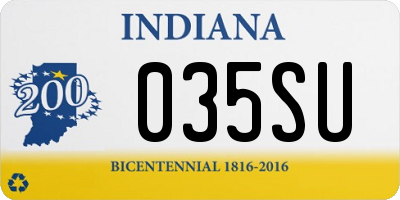 IN license plate 035SU