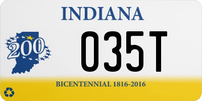 IN license plate 035T