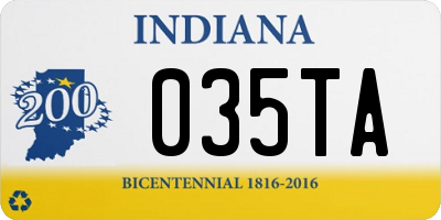 IN license plate 035TA