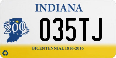 IN license plate 035TJ