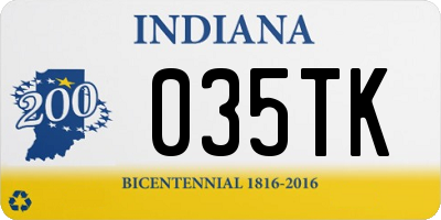 IN license plate 035TK