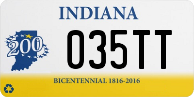 IN license plate 035TT