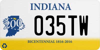 IN license plate 035TW