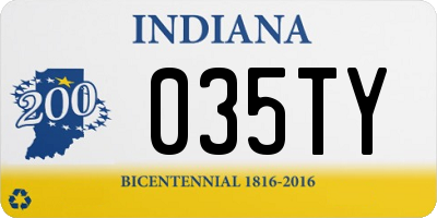 IN license plate 035TY