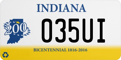 IN license plate 035UI