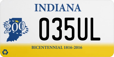 IN license plate 035UL