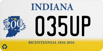 IN license plate 035UP
