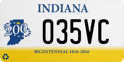 IN license plate 035VC