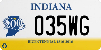 IN license plate 035WG
