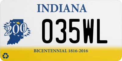 IN license plate 035WL
