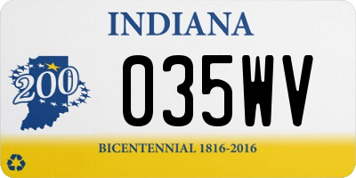 IN license plate 035WV