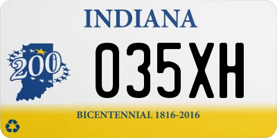 IN license plate 035XH