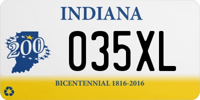 IN license plate 035XL