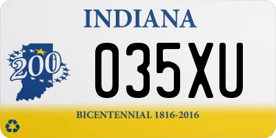 IN license plate 035XU