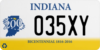 IN license plate 035XY