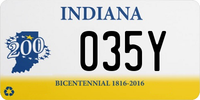 IN license plate 035Y