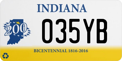 IN license plate 035YB