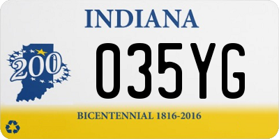 IN license plate 035YG