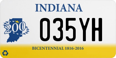 IN license plate 035YH