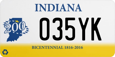 IN license plate 035YK