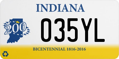 IN license plate 035YL
