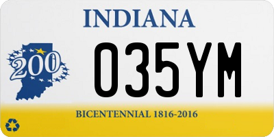 IN license plate 035YM