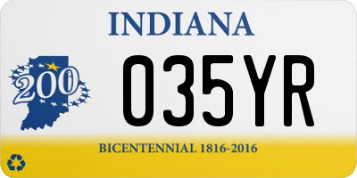 IN license plate 035YR