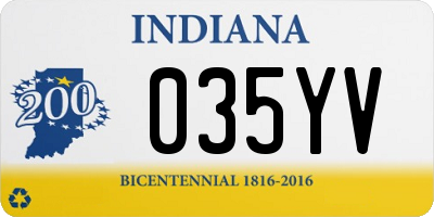 IN license plate 035YV