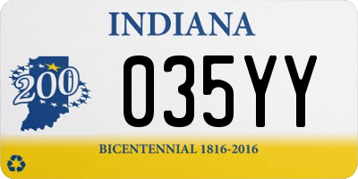 IN license plate 035YY