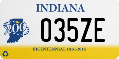 IN license plate 035ZE