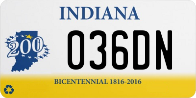 IN license plate 036DN