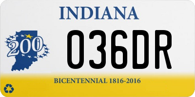 IN license plate 036DR