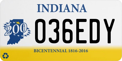 IN license plate 036EDY