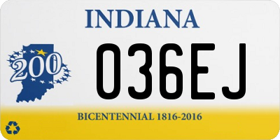 IN license plate 036EJ