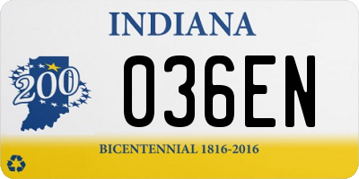 IN license plate 036EN