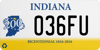 IN license plate 036FU