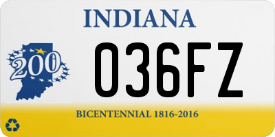 IN license plate 036FZ