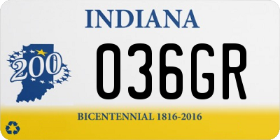 IN license plate 036GR
