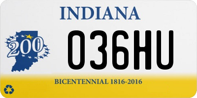 IN license plate 036HU