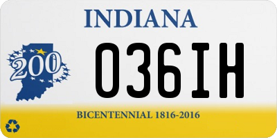 IN license plate 036IH