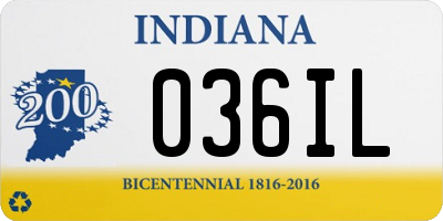 IN license plate 036IL