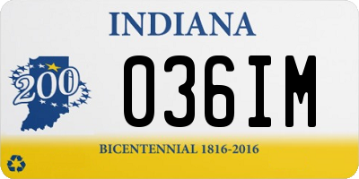 IN license plate 036IM