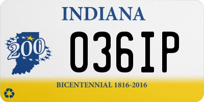 IN license plate 036IP