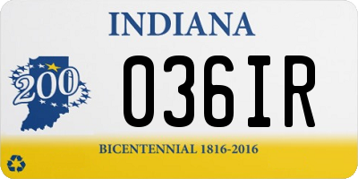 IN license plate 036IR