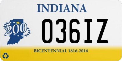 IN license plate 036IZ