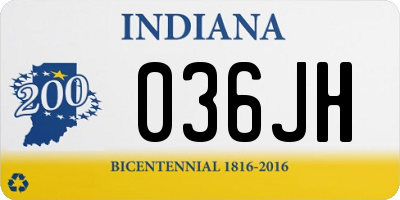 IN license plate 036JH