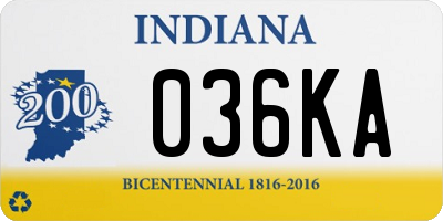 IN license plate 036KA