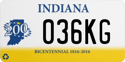 IN license plate 036KG